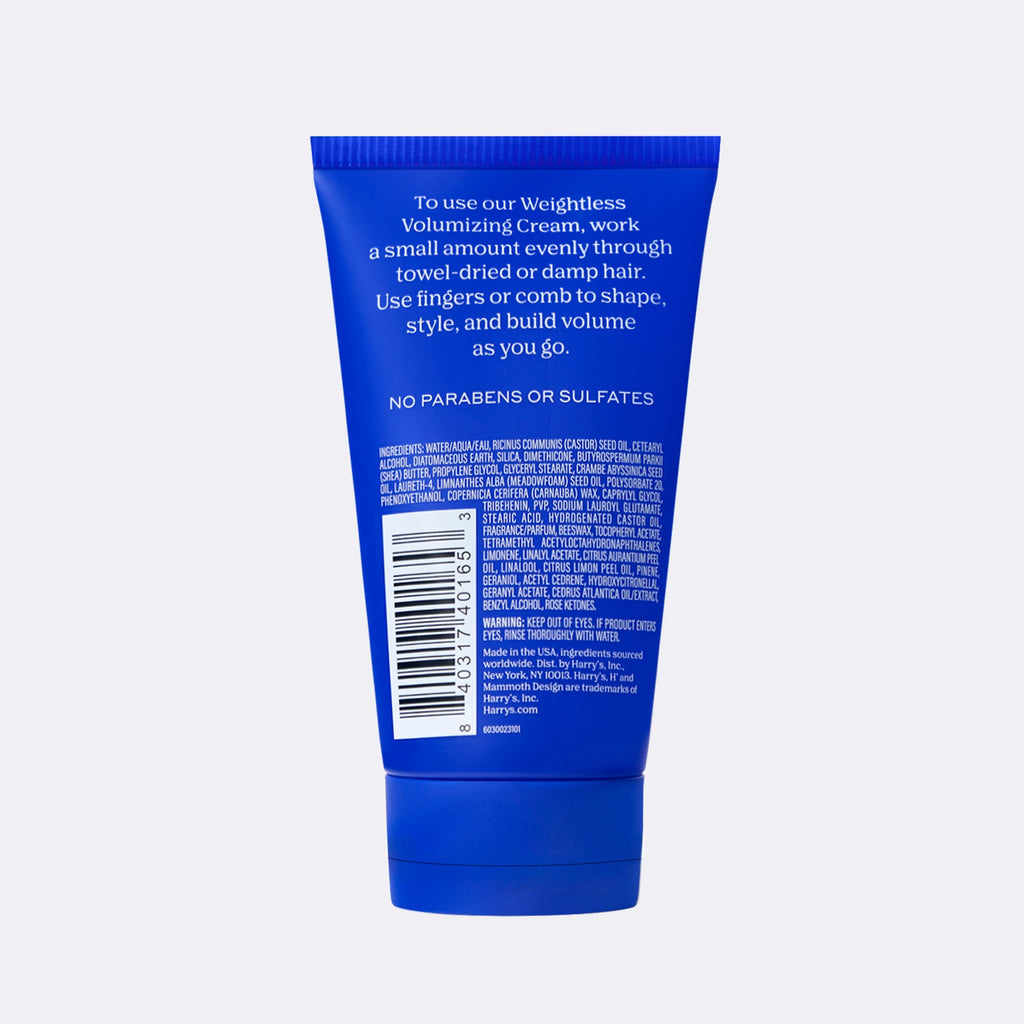 Weightless Volumizing Cream 4oz - For Clean Shaves